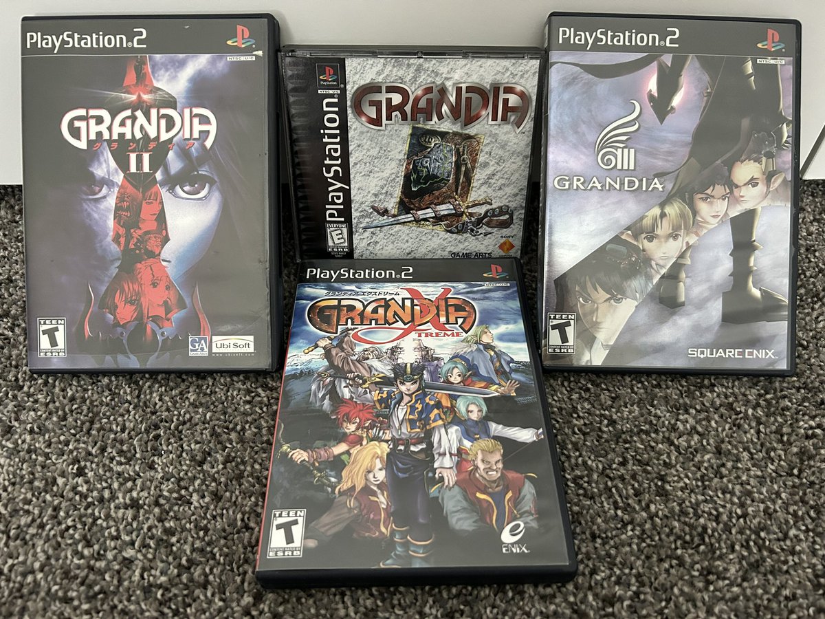 Recently completed another series. Now I need to play them 😂 #grandia #gamearts #enix #squareenix #retrogame #retrocollecting #retrovideogame #playstation #gamer #gamecollecting