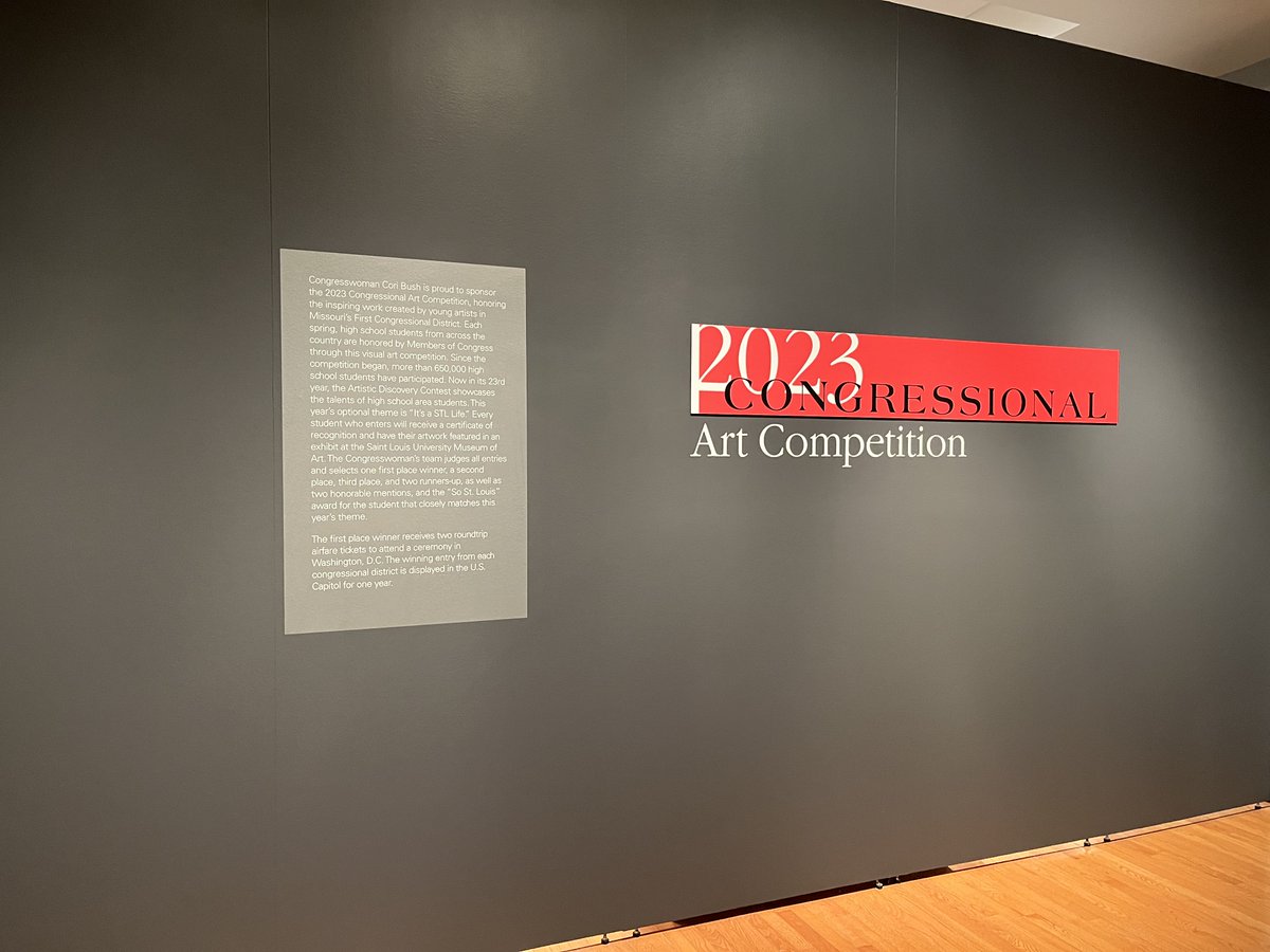 We were honored to host Congresswoman Cori Bush  this past weekend. She celebrated the artistic achievements of high schoolers across St. Louis who submitted artwork to the Congressional Art Competition. You can see the winners and all submissions at SLUMA now through July 9th.