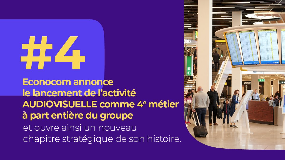 Econocom lance l'activité audiovisuelle comme 4e métier à part entière.
"Avec une croissance importante de son activité audiovisuelle, Econocom est bien positionné pour prendre la tête de ce secteur d'avenir à travers l'Europe" JL Bouchard, CEO 
tinyurl.com/3kckpphc