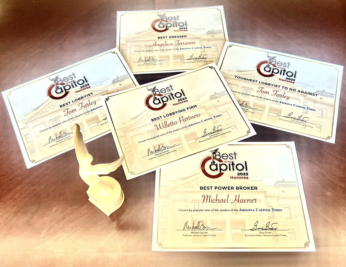 Always an honor to be nominated! <a href="/AzCapitolTimes/">AZ Capitol Times (State Affairs Arizona)</a> #BOTC2023 #willettapartnersinc