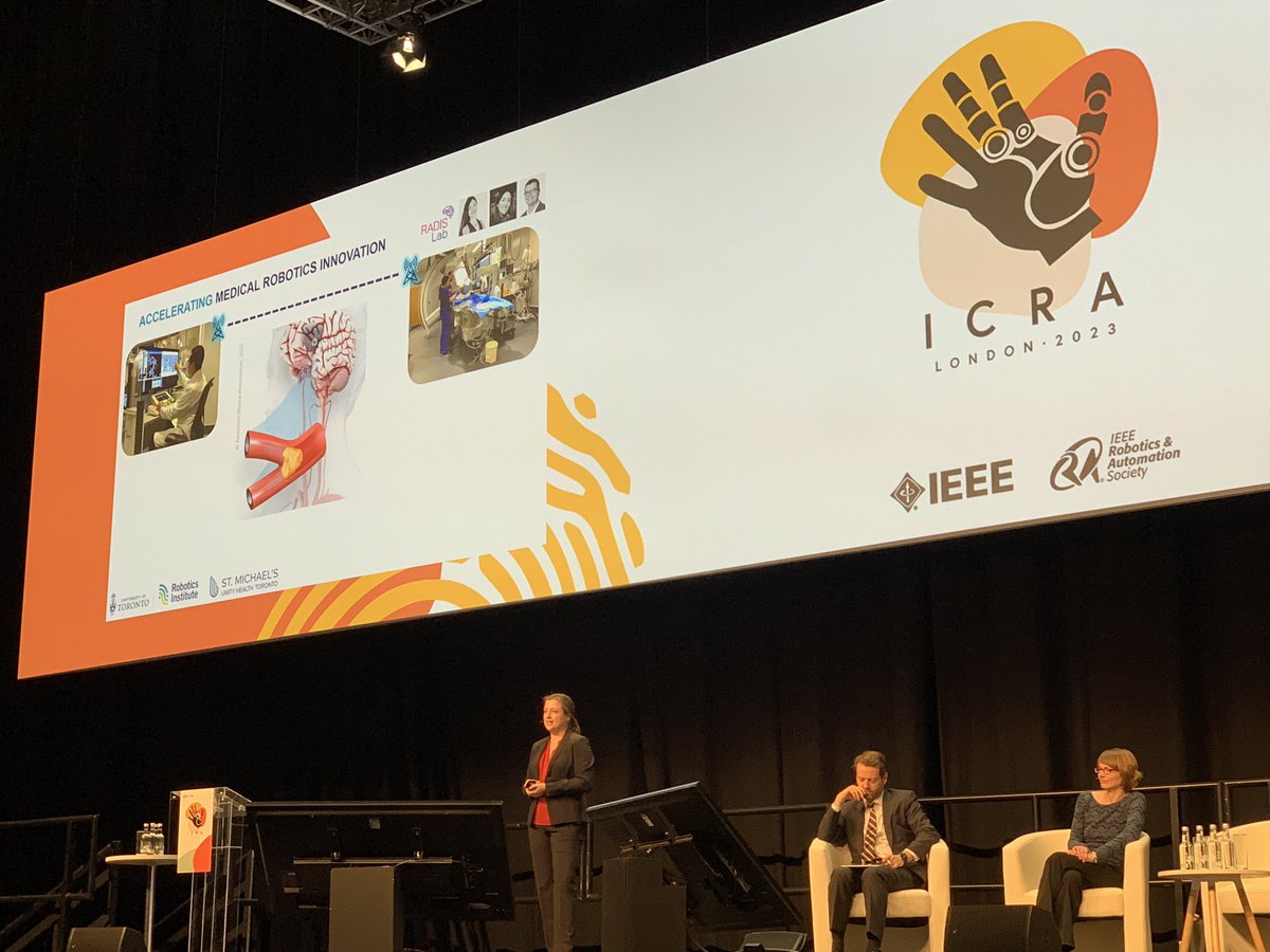 ProfSheilaRusso's tweet image. Super exciting keynote from @BurgnerKahrs from @CRLaboratory on “Accelerating Medical Robotics Innovation” at #ICRA2023! #MedicalRobotics #SurgicalRobotics