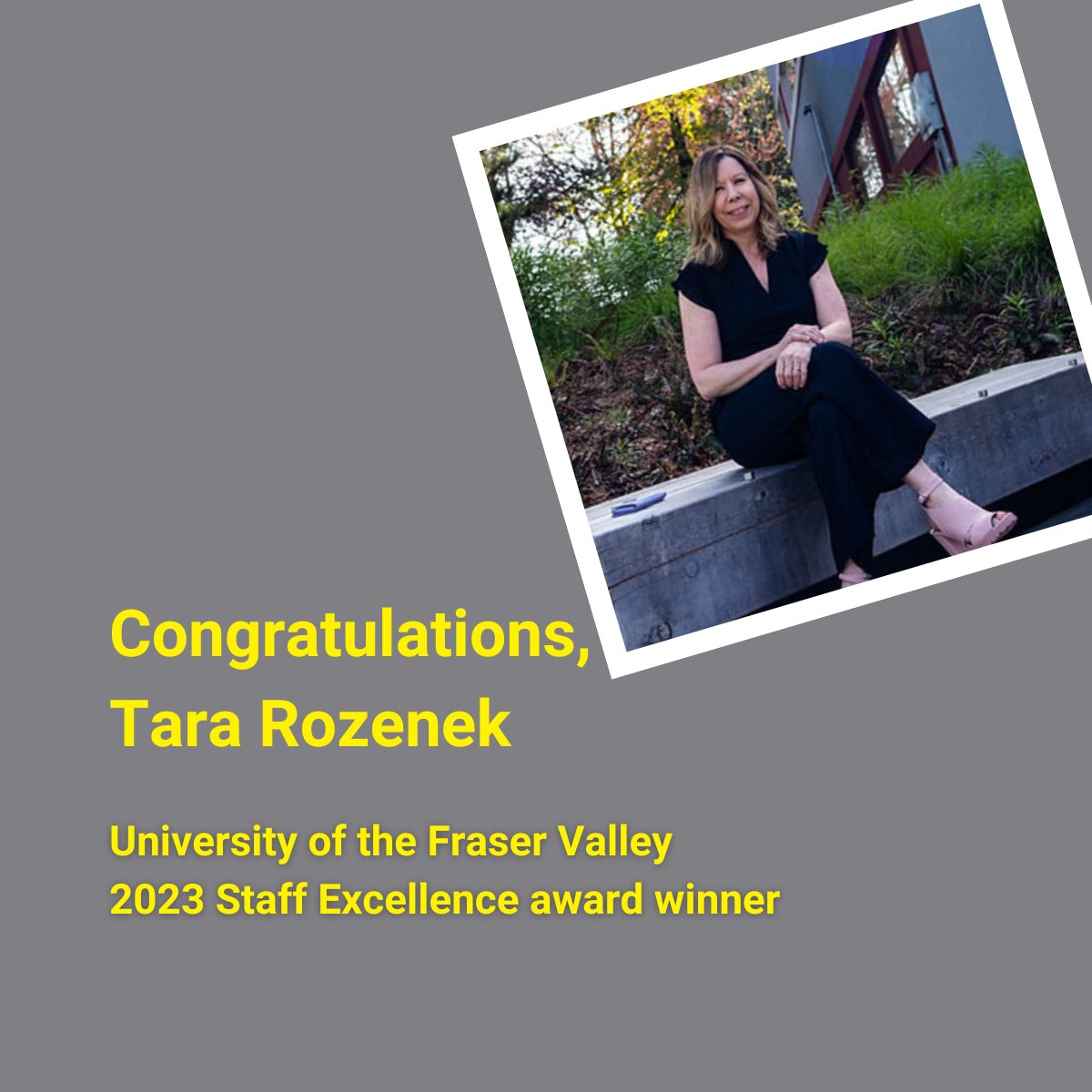 🎉Congratulations for winning the 2023 University of the Fraser Valley Staff Excellence award, Tara Rozenek!

Read more at UFV Today:
blogs.ufv.ca/blog/2023/05/s…

#goUFv #FraserValley #StaffExcellence #UFVToday @goUFV