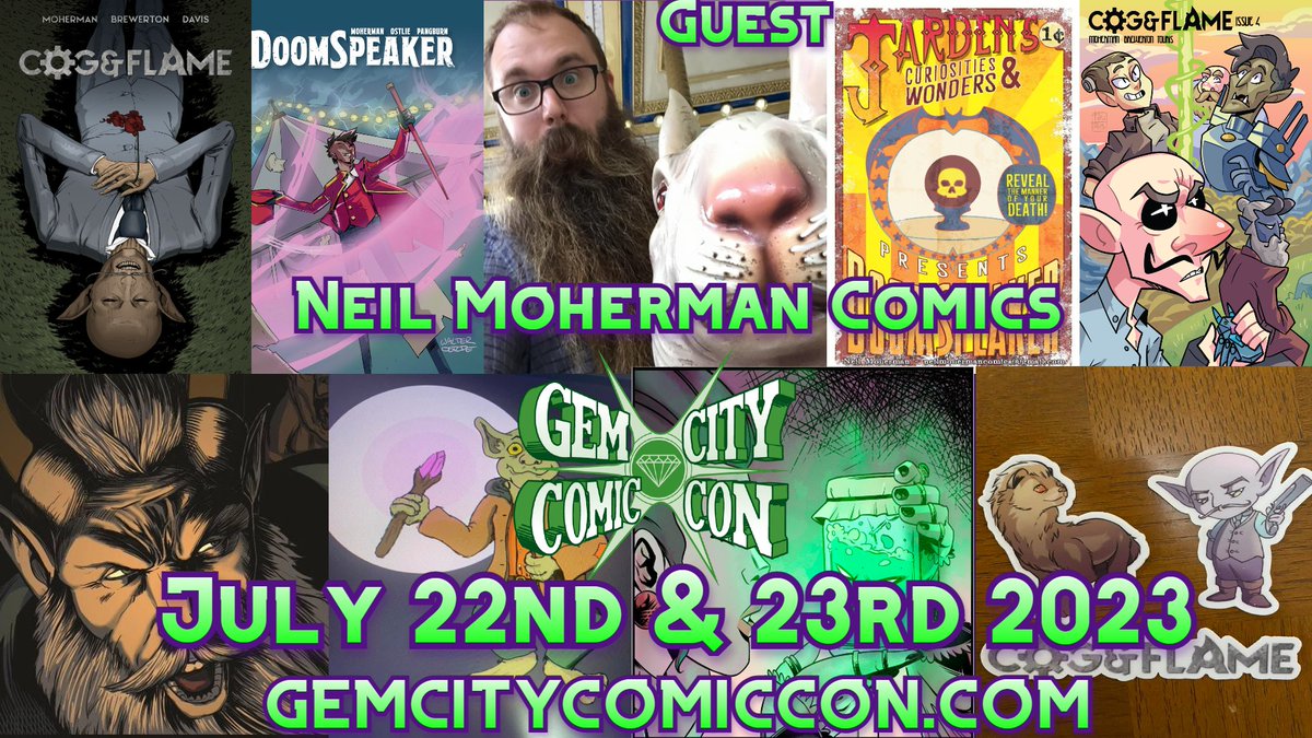 The Gem City Comic Con is pleased to welcome Neil Moherman Comics to our 2023 show!

#GCCC2023 #GemCityComicCon #comics #comicbooks #creator #convention #Guest #popculture #comiccreator #comicbookcreator #writer #comicwriter #comicbookwriter #letterer