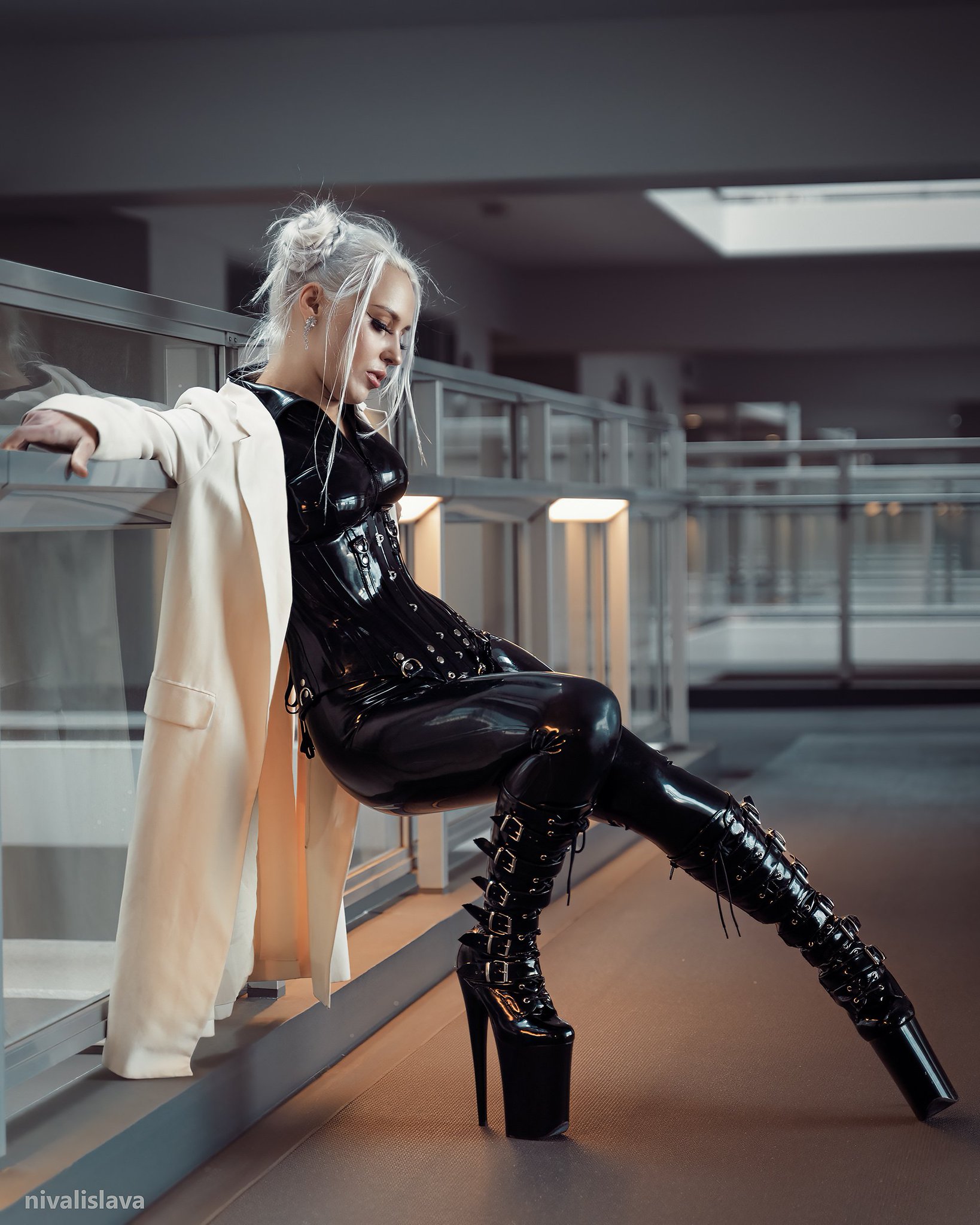 Latex heels sale