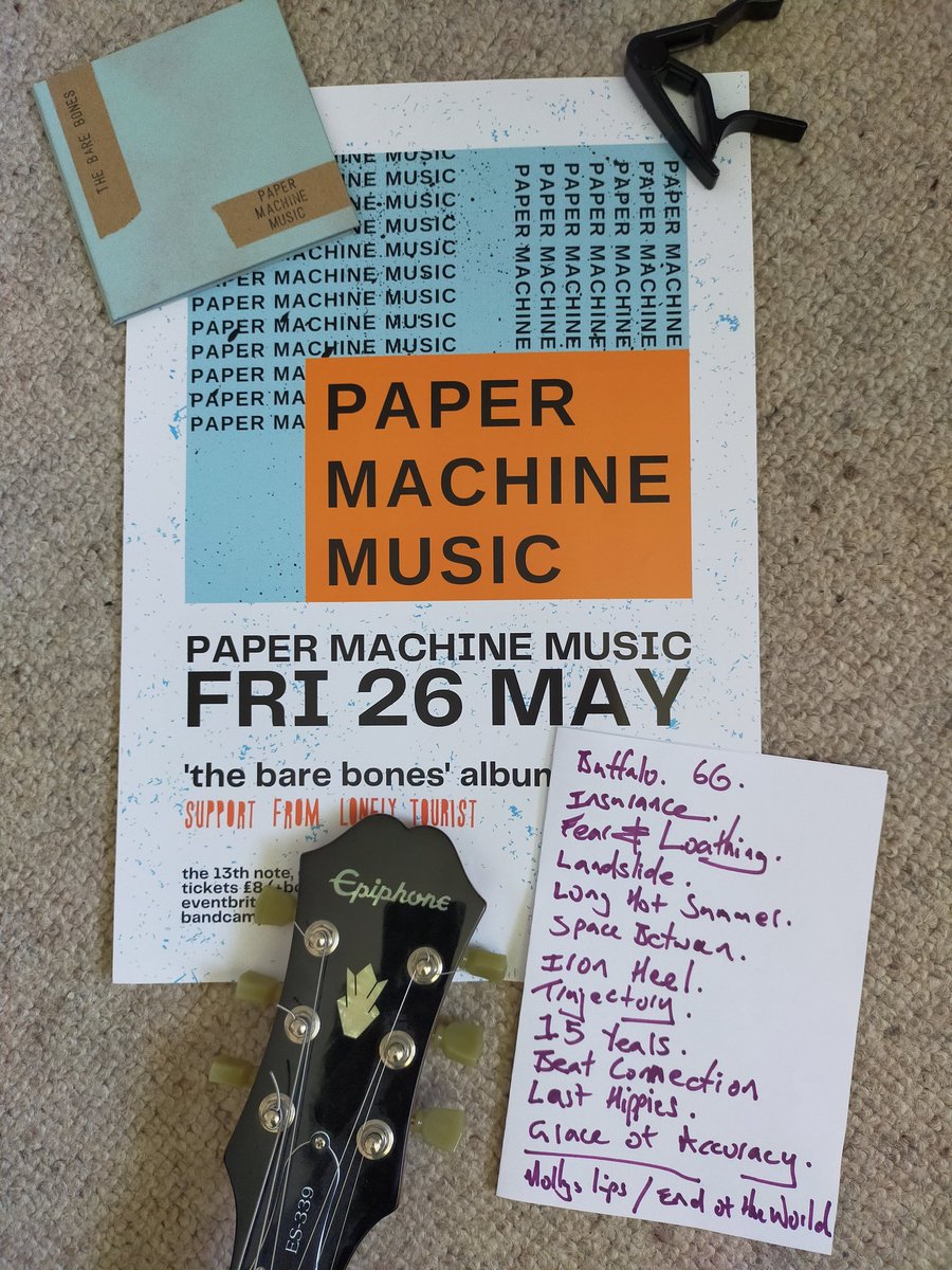 PaperMachineMus's tweet image. Great night @13thNoteGlasgow for the launch of the album 'The Bare Bones'. Cheers for the pictures @PaleyPaley1
Some physical copies of the limited edition, handmade CD's still available from Bandcamp.