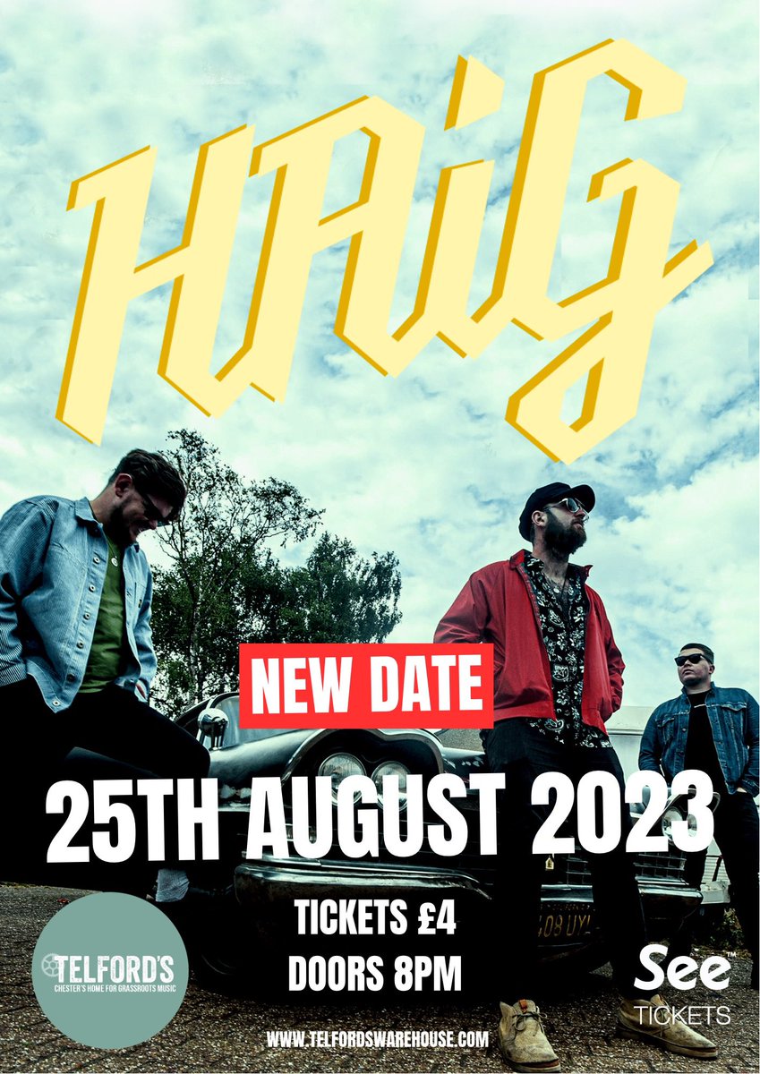 •JUST ANNOUNCED• @HAiGband 25th August Tickets 🎫 £4 seetickets.com/event/haig/tel…