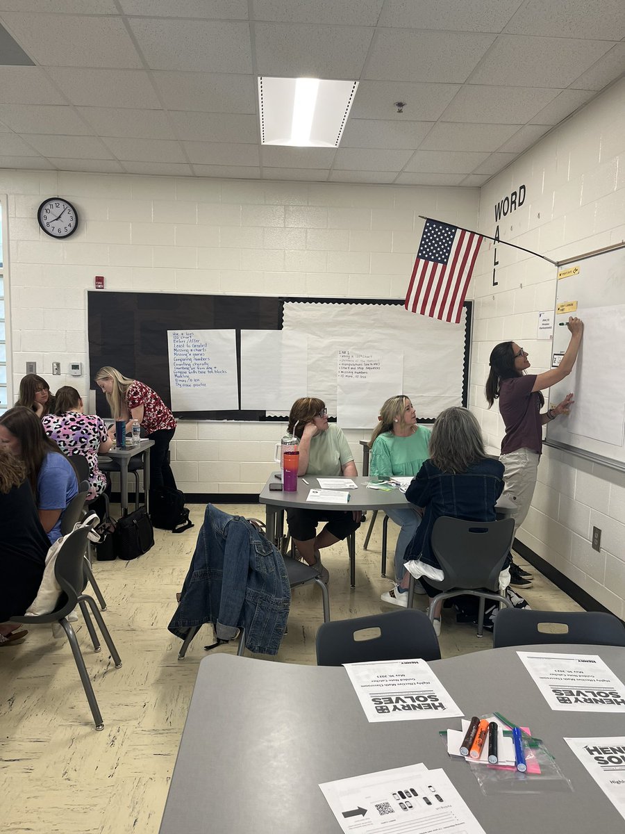 Happening now! Highly Effective Math Classroom EOY PD! We don’t wait until day 1 to plan for students! #HenrySolves #ExpectExceptionalHCS