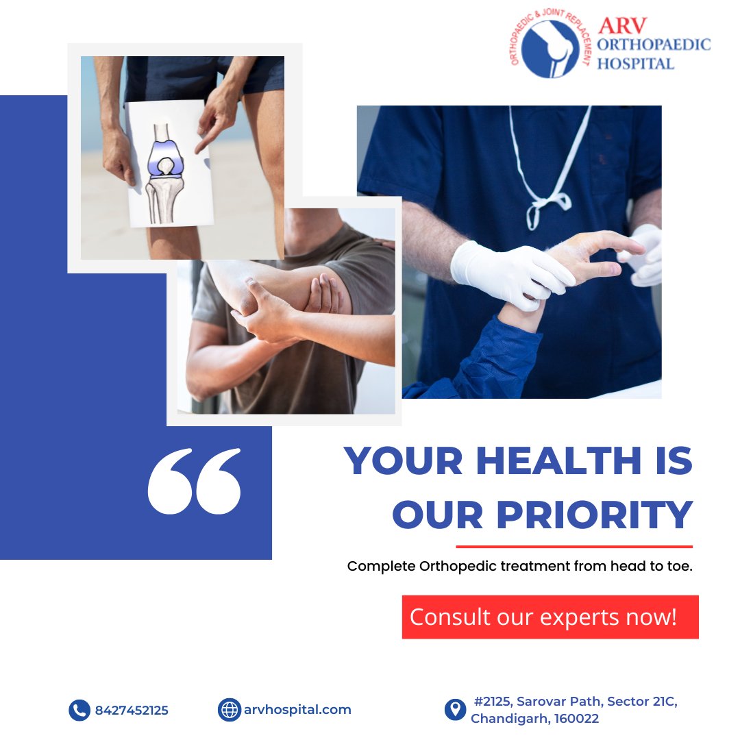ArvHospital's tweet photo. ARV Orthopaedic Hospital provides comprehensive orthopedic and physical therapy services for children and adults.

#arvhospital #kneepain #kneepainreplacement #kneereplacementsurgery #hippain #hipsurgery #health #orthopedicspecialists #orthopedicsurgeon #orthopedicsurgery https://t.co/4mkPrm9MHr