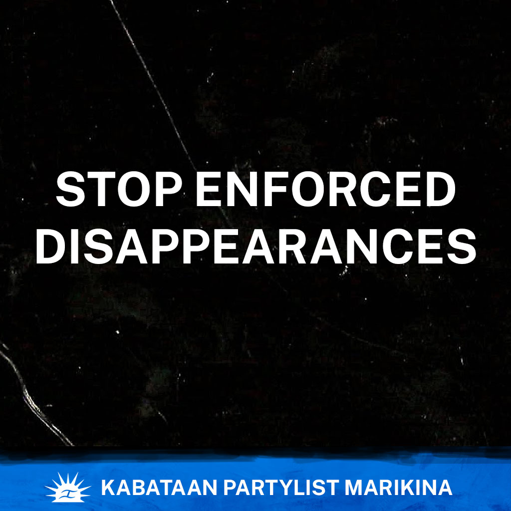 From Marcos Sr to Marcos Jr, enforced disappearances continue to be an abhorrent practice of state agents. 
The enactment of the Anti-Enforced Disappearance Act of 2012 failed to deter military and police elements from abducting activists and critics.
#StopEnforcedDisappearances