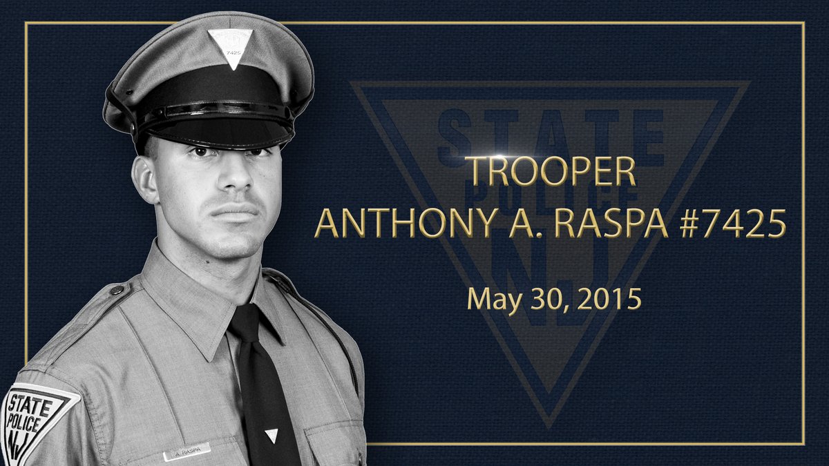 NJSP's tweet photo. Today we remember Trooper Anthony A. Raspa #7425. Rest in peace, sir. We will never forget.

https://t.co/hcNmyqKUXN https://t.co/q1joVyZvuX