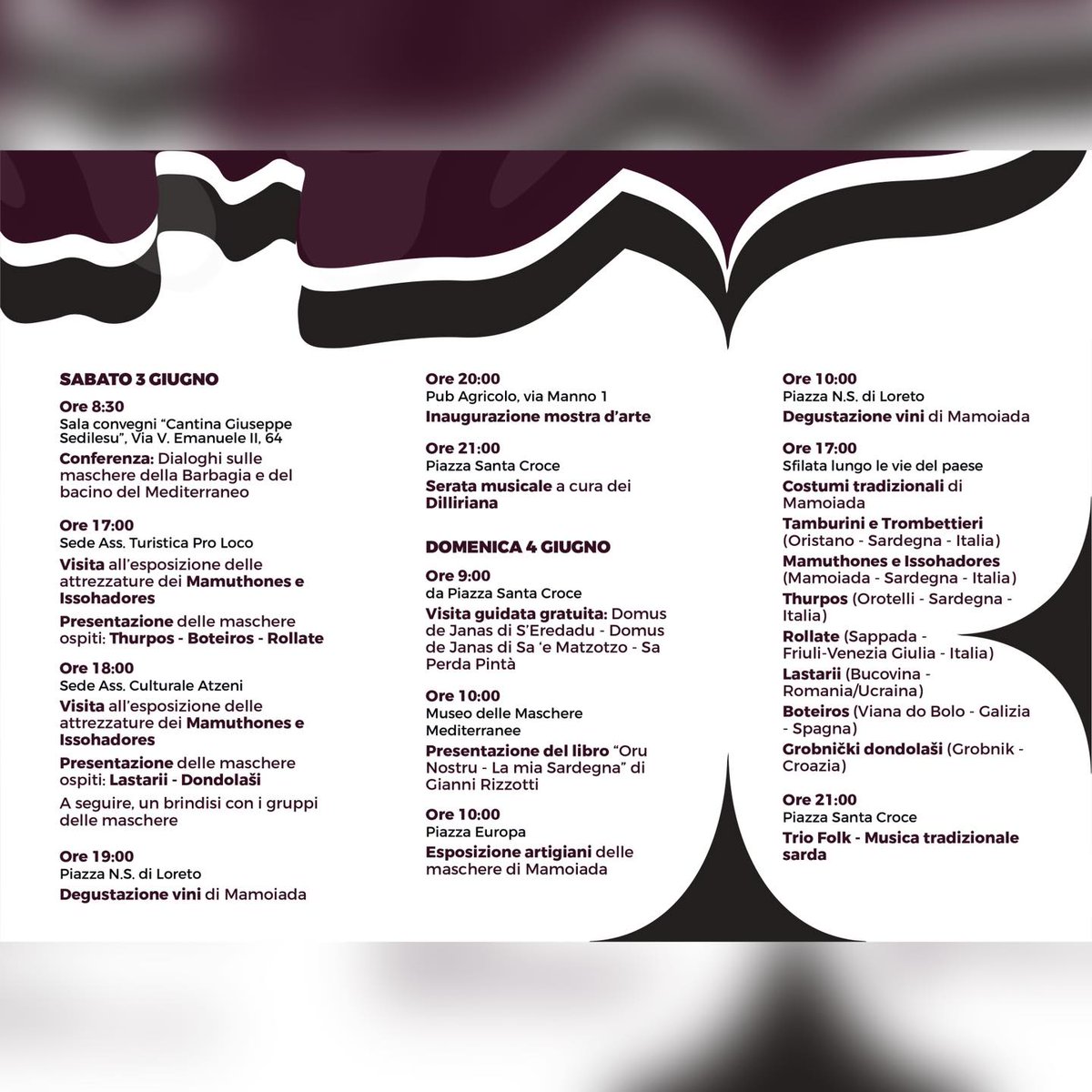 IL MUSEO CIVICO DELLE MASCHERE MEDITERRANEE COMPIE 20 ANNI! 

Per festeggiare questo traguardo, abbiamo organizzato un ricco programma di eventi.
Vi aspettiamo il 3 e 4 giugno per festeggiare con noi!