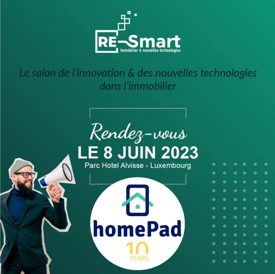 Après une expérience professionnelle ibérique réussie nous continuons notre rencontre auprès des professionnels du Luxembourg. Nous serons ravis de vous accueillir au RE-Smart  ce Jeudi 8 Juin 2023.

#RESMART #LUXEMBOURG #SALONIMMOBLILIER