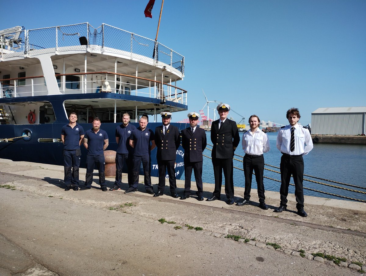 The Deputy Master and the crew of THV Patricia represented TH and the Merchant Navy at the Battle of the Atlantic 80th anniversary events on Friday in Liverpool, with a variety of events culminating in the March of the Medals and Patricia leading a convoy down the River Mersey