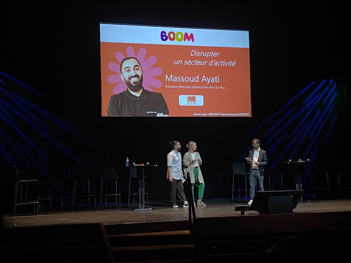 🔴LIVE #PrixMoovjee2023 #LajournéequifaitBOOM

MOOVJx Talks 🎤: Disrupter un secteur d'activité animé par <a href="/ThomasBenzazon/">ThomasBenzazon</a> !

<a href="/massoudayati/">Massoud AYATI</a> de <a href="/DesBrasEnPlus/">DesBrasEnPlus</a> et Scarlette Joubert <a href="/marlettecake/">Marlette</a> en parlent avec Baptiste Vélon, Nicolas Julien, Mélissa Bissessur et Guillaume Costet.