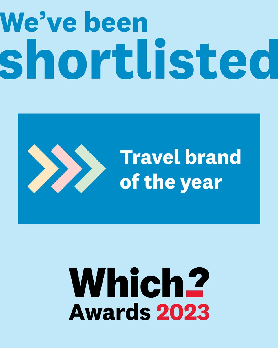 We’re honoured to reveal that we've been short-listed for the prestigious @WhichUK Travel Brand of the Year Award 🎉 #WhichAwards2023

Winners are announced 13 June 🤞