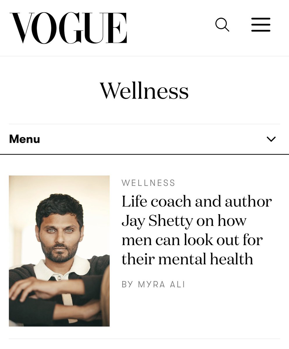 vogue.sg/jay-shetty-men… My debut for writing for VOGUE! Super excited to tell you guys I interviewed @jayshetty for @voguesingapore - he talks about mental health and gives some amazing advice on how to get through difficulties! #jayshetty #voguesingapore #vogue