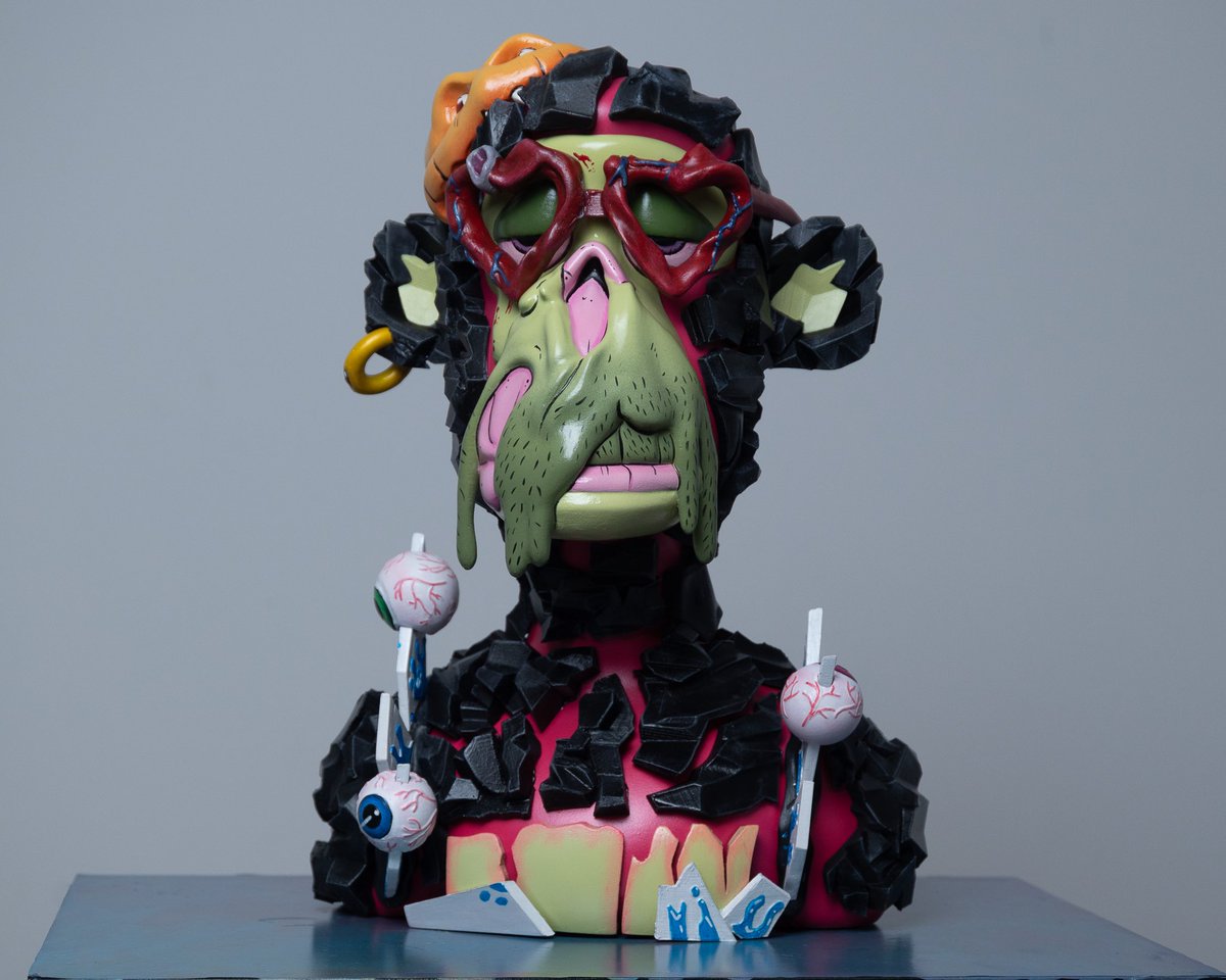 DreamsClubAr's tweet image. GM people 👨🏼‍🎨🧪🧪🧪🧪

Today it is time to say goodbye to this great friend, mutant ape physical sculpture in 11.8 inches 🫡

Welcome to the world of physical art my friend @Kachunarthur10 @BoredApeYC