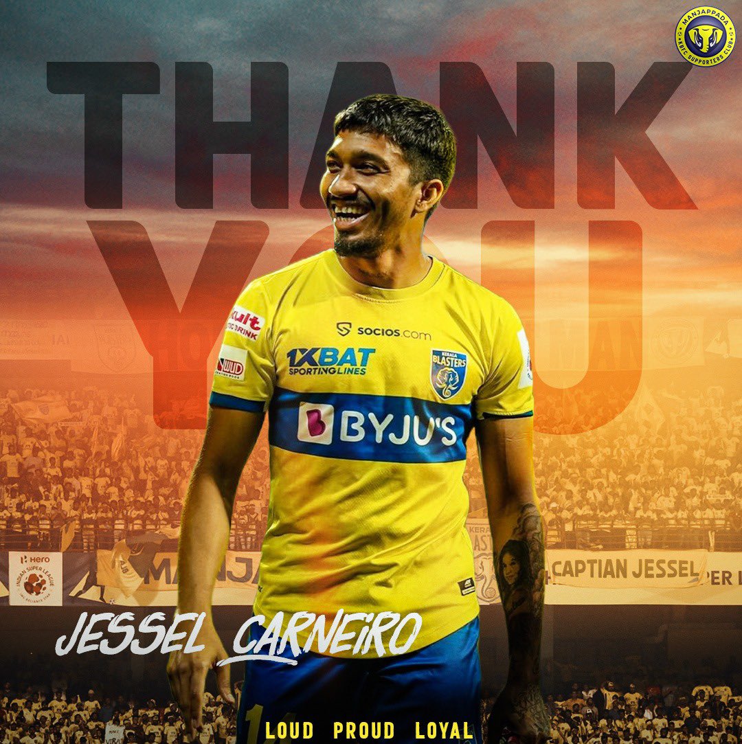 Farewell to our Captain💛.

You will always be part of the Kerala Blasters family. And Wishing you the best in your future endeavors. 💛🙌

#KoodeyundManjappada #Manjappada #KBFC
#YennumYellow #കേരളബ്ലാസ്റ്റേഴ്സ്