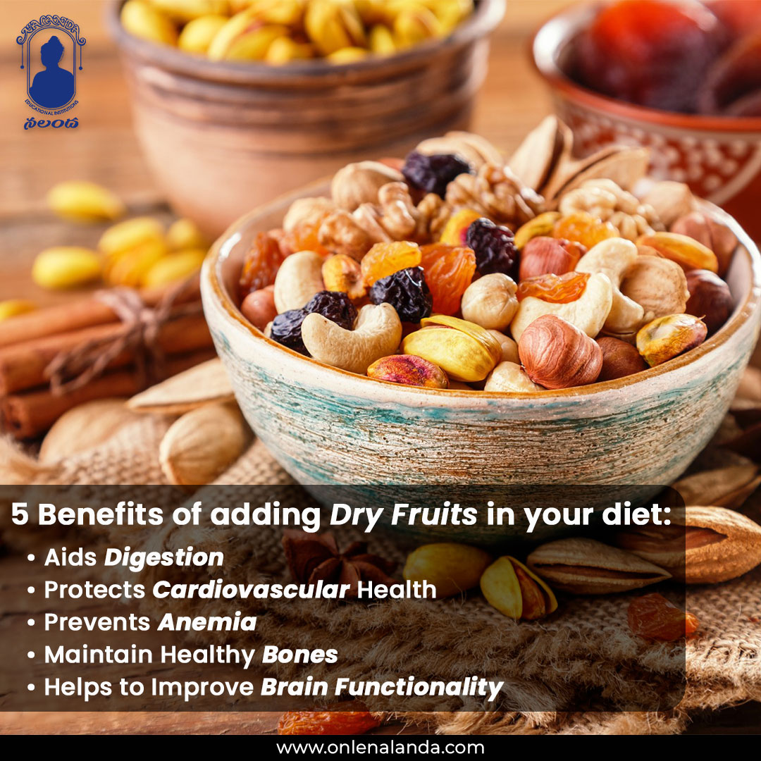 Add dry fruits to your routine diet to avail yourself of these benefits. 
.
.
.
#Nalanda #onlenaland #funfacts #dryfruits #diet #backbencher #facts #sciencefacts #bloodcirculation #discovery #goodparenting #goodhabbitsforkids #lifelesson #nalandaeducationinstitute #sm4dm