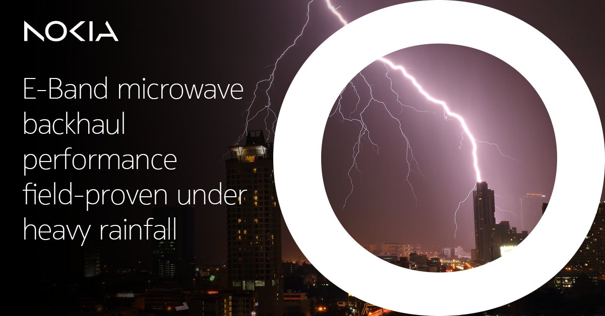 nokianetworks's tweet photo. How to ensure the high performance of E-Band #MicrowaveTransport in extreme conditions?

Nokia Wavence helped one of India's leading mobile operators to maintain a high availability and robust link #performance, even during the monsoon season.

Read more: https://t.co/VF9UpiIL1A https://t.co/ijFs7Xdown