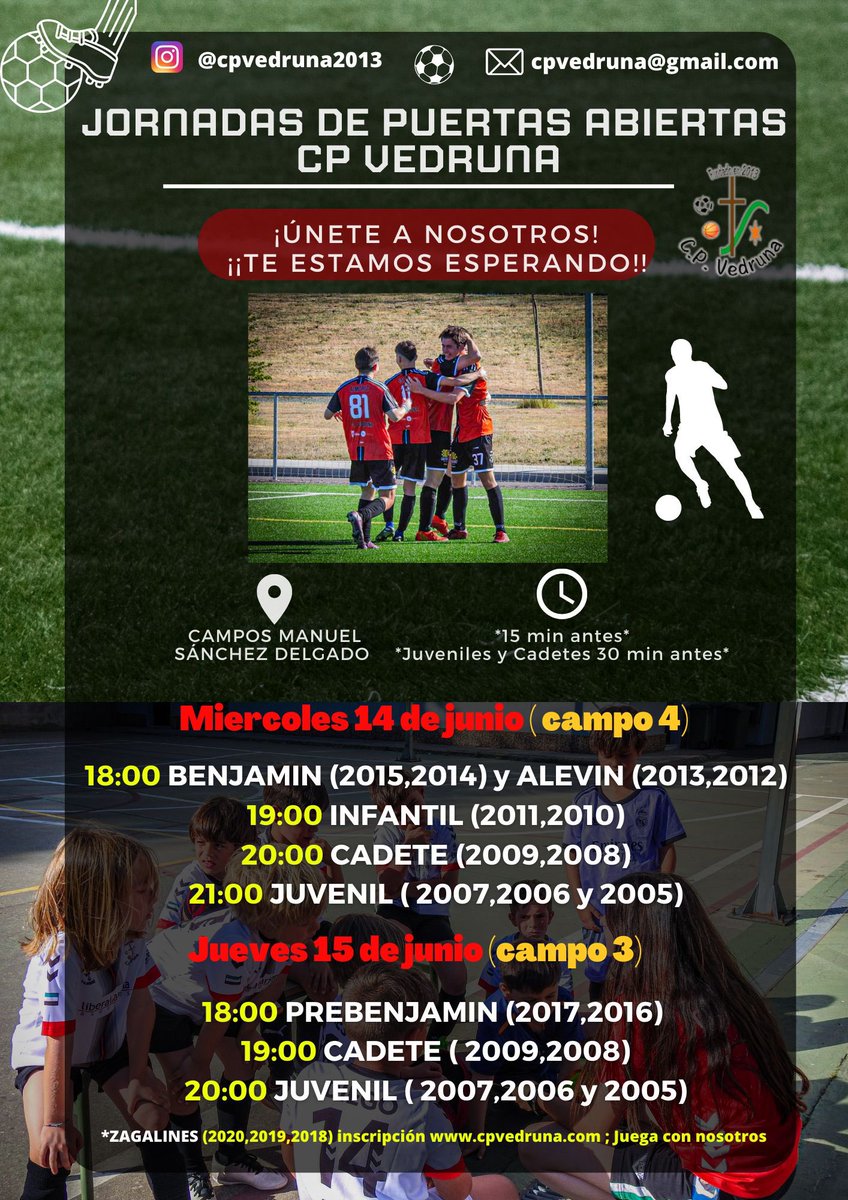 CPVedruna's tweet photo. Jornadas de puertas abiertas de nuestro club. Si estás interesado en jugar con nosotros, es tu momento, es tu año, X aniversario 🔴⚫️ CP VEDRUNA 🔴⚫️. Únete a la familia VEDRUNA. Muchas sorpresas en este año tan especial … https://t.co/a1ksHMpAep