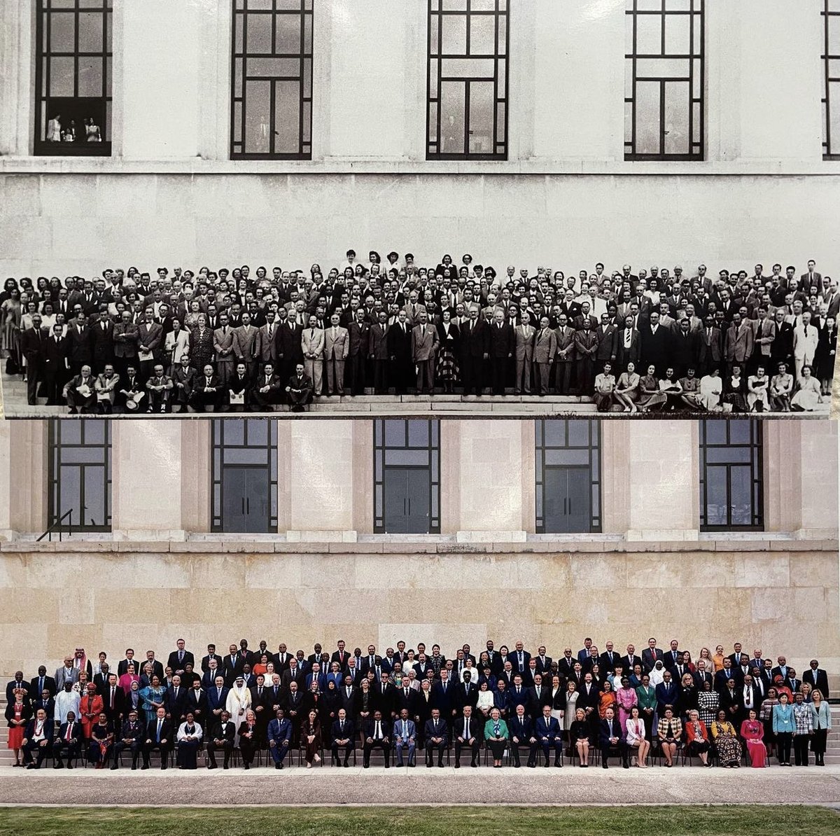 @DrTedros 'At the beginning of this Assembly, we took a photo in exactly the same spot that the photo was taken of the first World Health Assembly in 1948. Thank you all for being part of it'-@DrTedros #WHA76