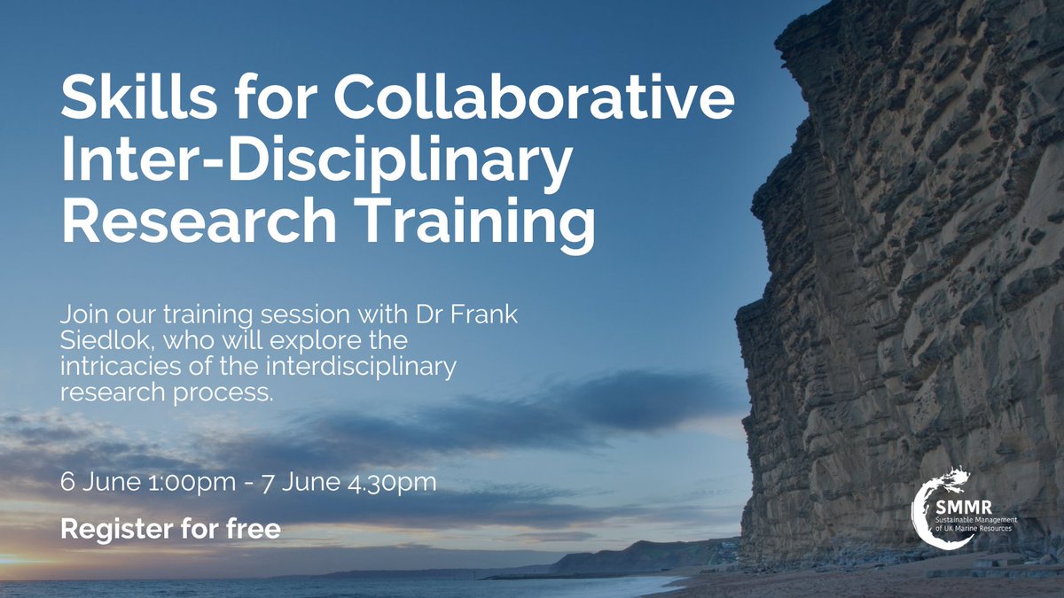 SMMR is hosting Dr Frank Siedlok’s popular training session focused on the ins &amp; outs of interdisciplinary #research. He will focus on the barriers to interdisciplinary research, &amp; the skills that can elevate your collaborative community. Sign up 👉buff.ly/3qiy1kM