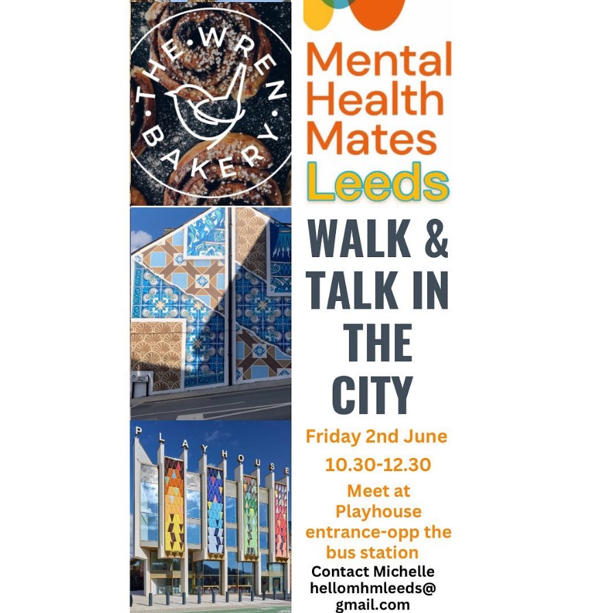 Join in #MentalHealthMatesLeeds @mentalhealthmts next walk: Friday 2 June 10.30am-12.30pm starting from @LeedsPlayhouse entrance. Find out more: instagram.com/p/Cs0dWPaMwTt/ or contact hellomhmleeds@gmail.com #Leeds #WalkAndTalk #MentalHealth #Wellbeing #PeerSupport