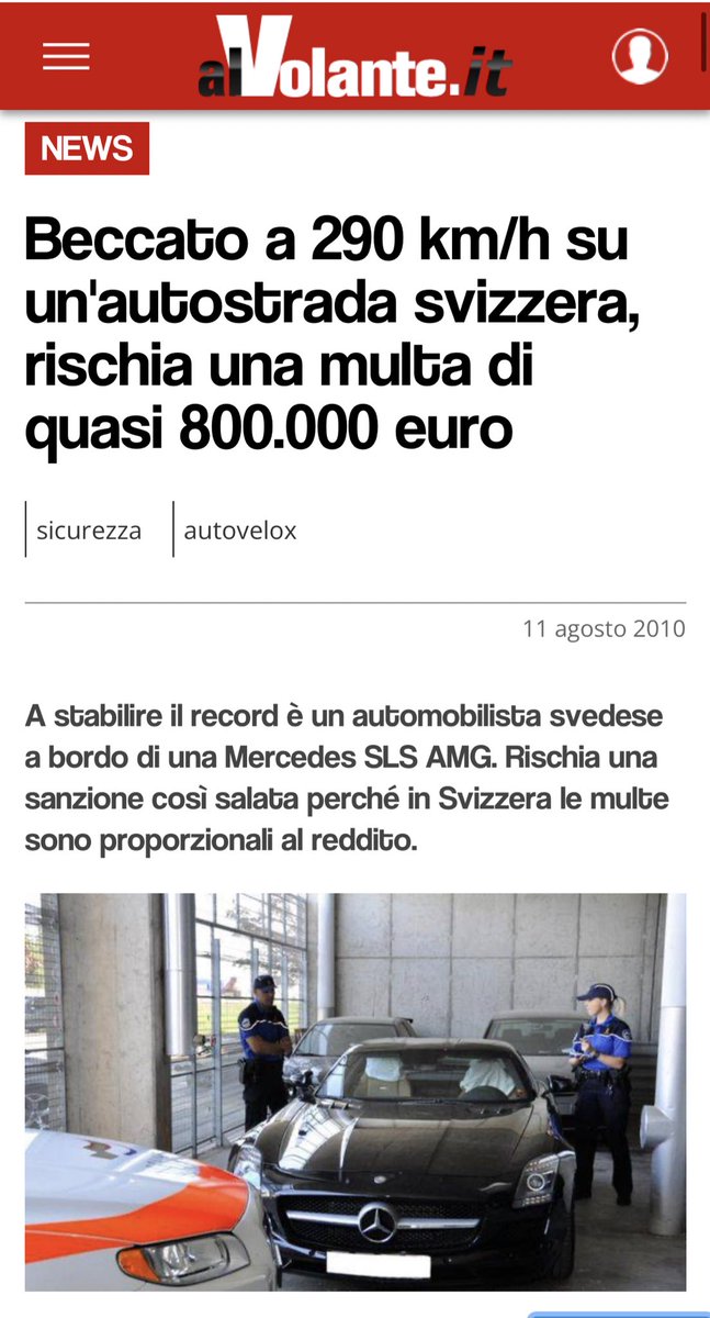ilBuonDiavolo3's tweet photo. Se andate a 290km/h su una autostrada Svizzera prendete una multa più salata di quella che prendereste falsificando bilanci e truccando interi campionati di calcio.

Tanto vi dovevo. https://t.co/PqSuajrWrl
