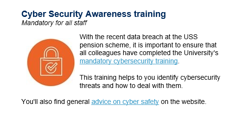 Still waiting for the section in this training where it teaches me how to avoid my pension scheme (which I did not choose and have no voice within) sub-contracting Capita who leaked my personal data. #USSmess