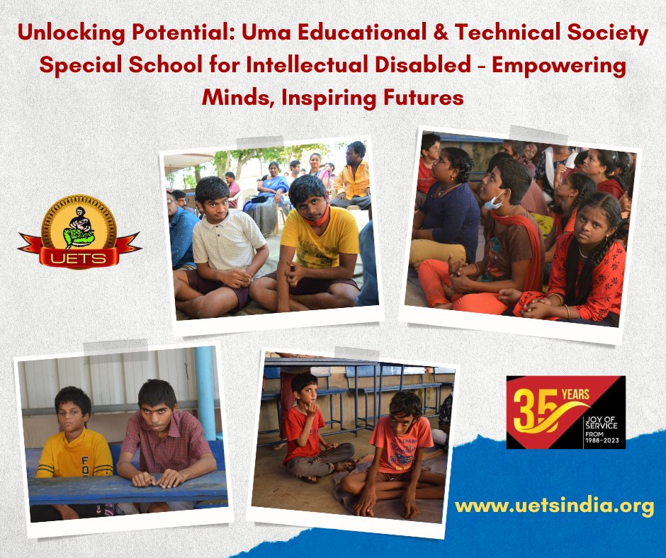 Uma Education & Technical Society, Special School for Intellectual Disabled.
uetsindia.org
.
.
.

#specialschool #schools #specialchildren #specialchild #NGOs #nonprofitorganization #nonprofit #KakinadaSmartCity #kakinada #AndhraPradesh