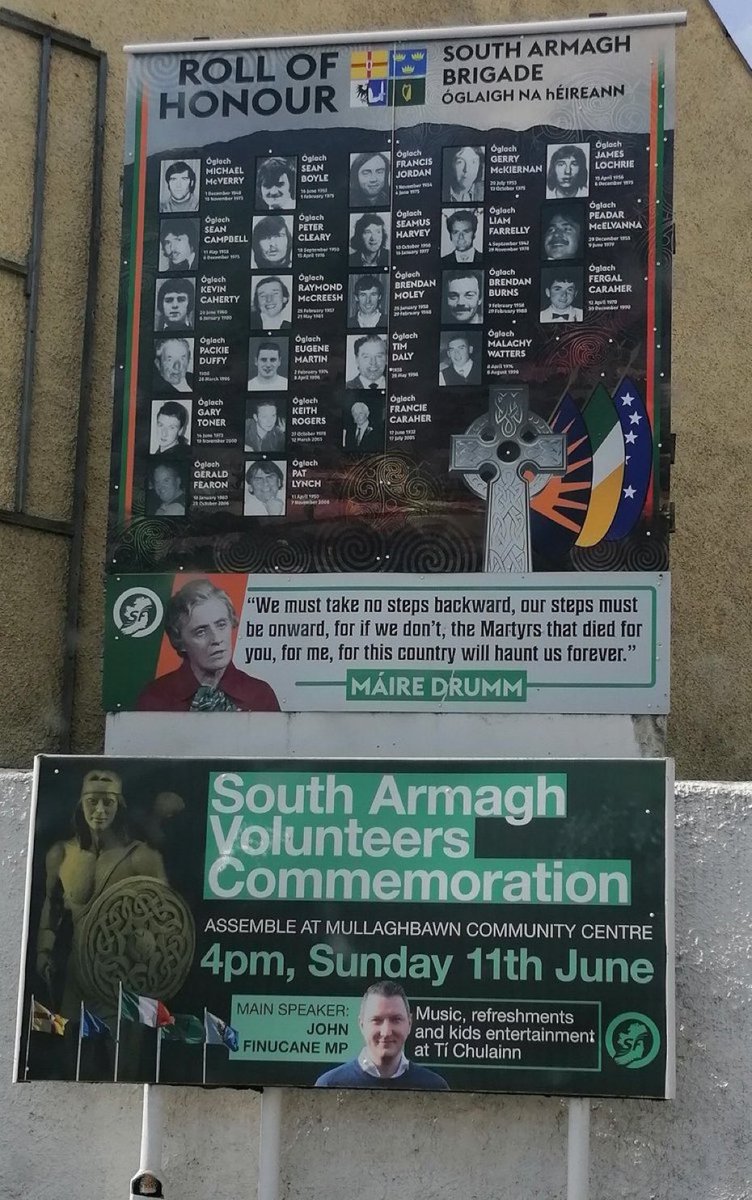 For those who bleat on about wanting normal politics here. This glorification of murderers is in no way normal, it's obscene. But then Sinn Fein is not a normal political party, they revel in the notoriety. This wouldn't be permitted anywhere else, it shouldn't be permitted here.