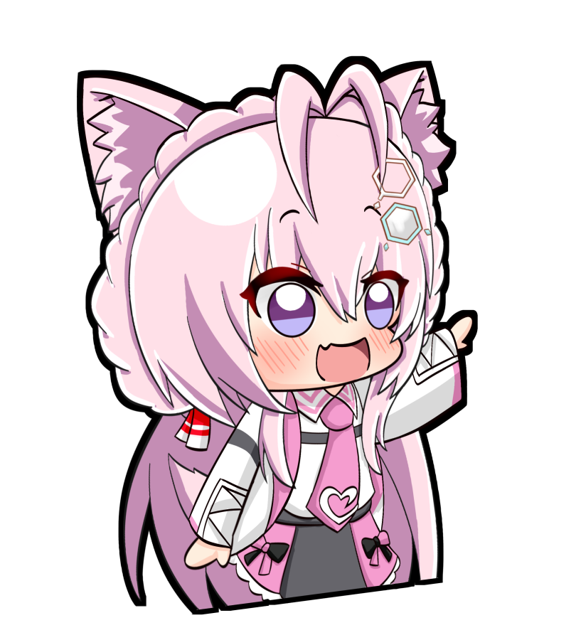 アキ・ローゼンタール ,博衣こより 「アキロゼちゃんを撫でるこよりちゃんの透過置いときます #アロ絵 #こよりすけっち」|うううん☆絵お仕事募集中のイラスト
