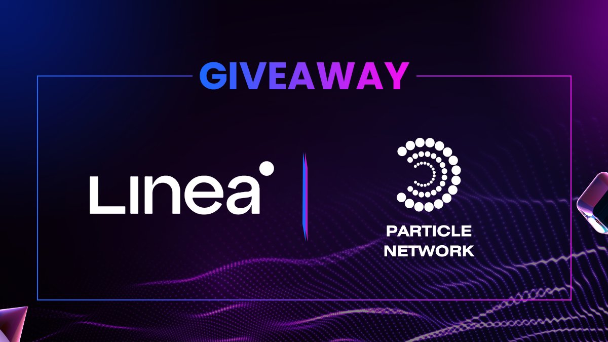 🏆 Collaborative Giveaway Event 🏆
Celebrate our integration with <a href="/LineaBuild/">Linea.eth</a>! We're giving away 💰$1000 in USDT to 20 lucky winners.

To enter:
🟣 Follow <a href="/ParticleNtwrk/">Particle Network</a> and <a href="/LineaBuild/">Linea.eth</a>
🔵 RT, Like, and Comment on this tweet: x.com/ParticleNtwrk/…
🟣 Fill out this form: