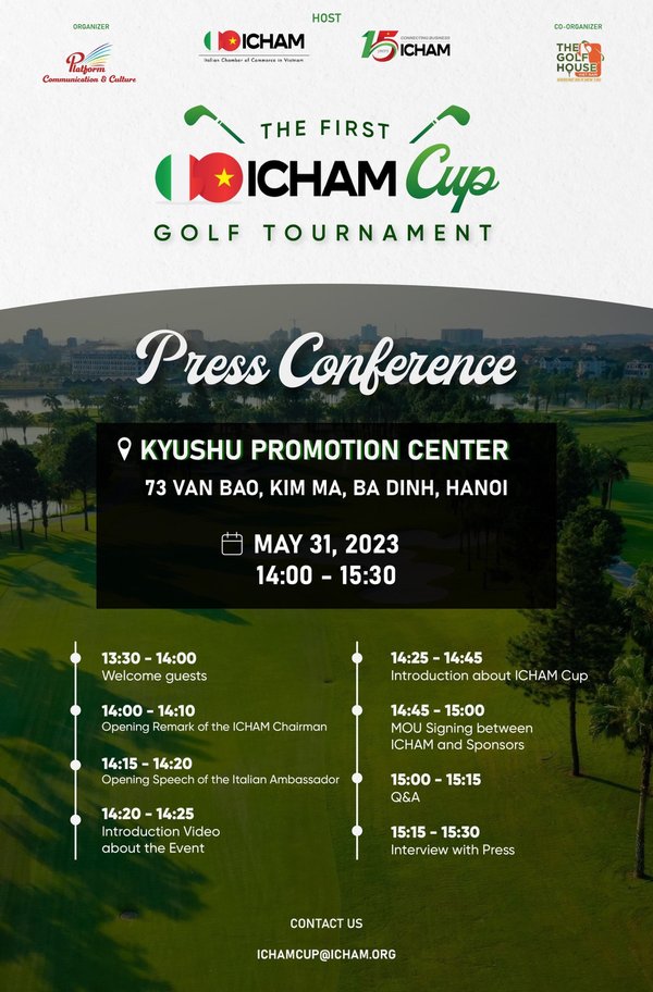 IchamV's tweet photo. 📷 PRESS CONFERENCE ️📷 THE FIRST ICHAM CUP GOLF TOURNAMENT
More information will be revealed tomorrow!
#icham #ichamcup #ICHAM15th #golf #hanoi https://t.co/YSG61PjQfJ