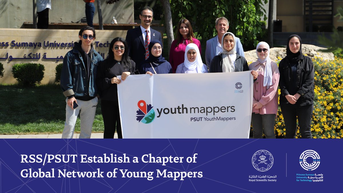 The RSS is delighted to announce the establishment of a chapter of the Global Network of Young Mappers ‘YouthMappers’, in partnership with elite students of @PSUTOFFICIAL. More details: rss.jo/news/young-map… #ResearchforSustainability #YouthMappers #Jordan #RSSForJordan