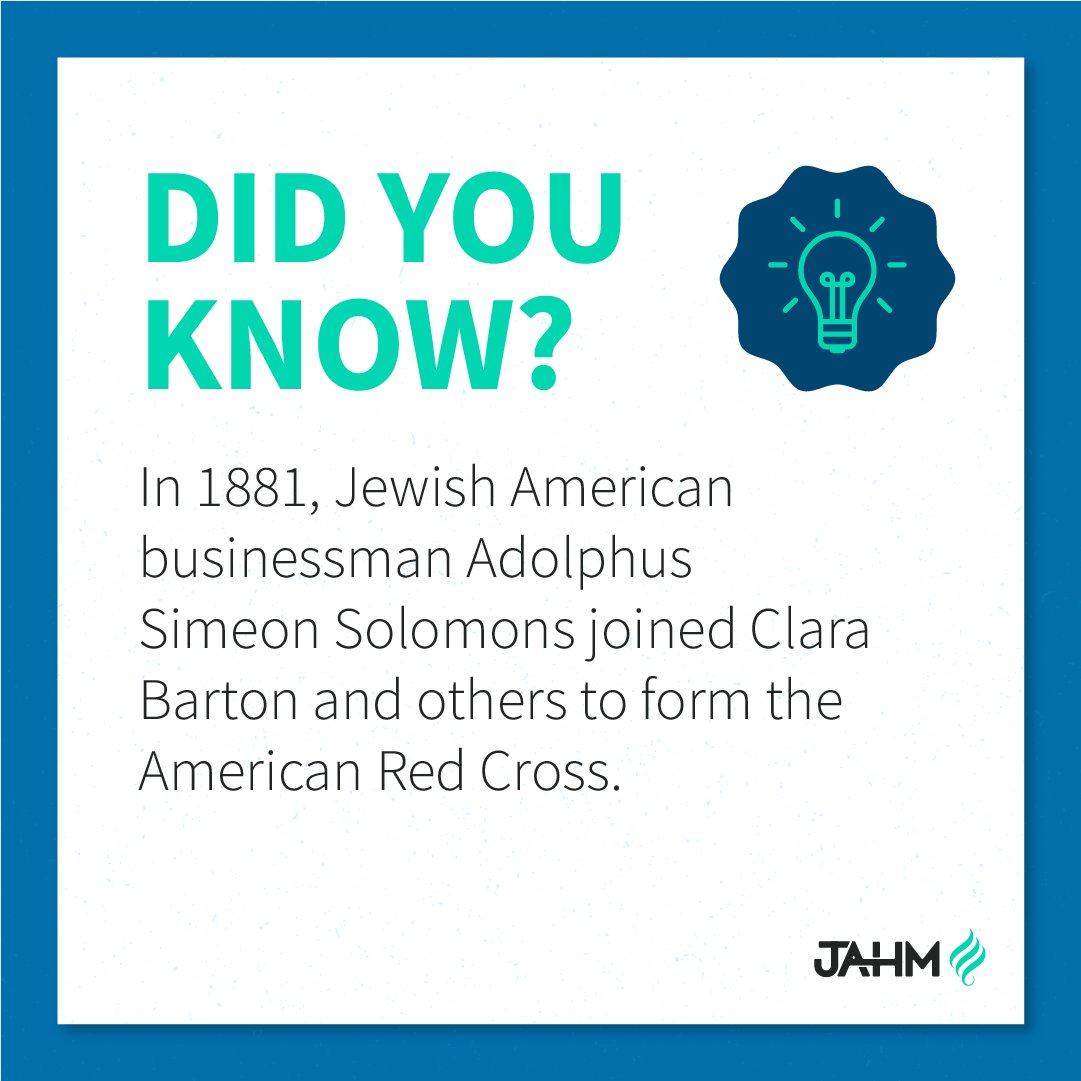 Did you know that a Jewish American played a key role in helping form the @RedCross? 🚑 

#OurSharedHeritage #MyJAHM