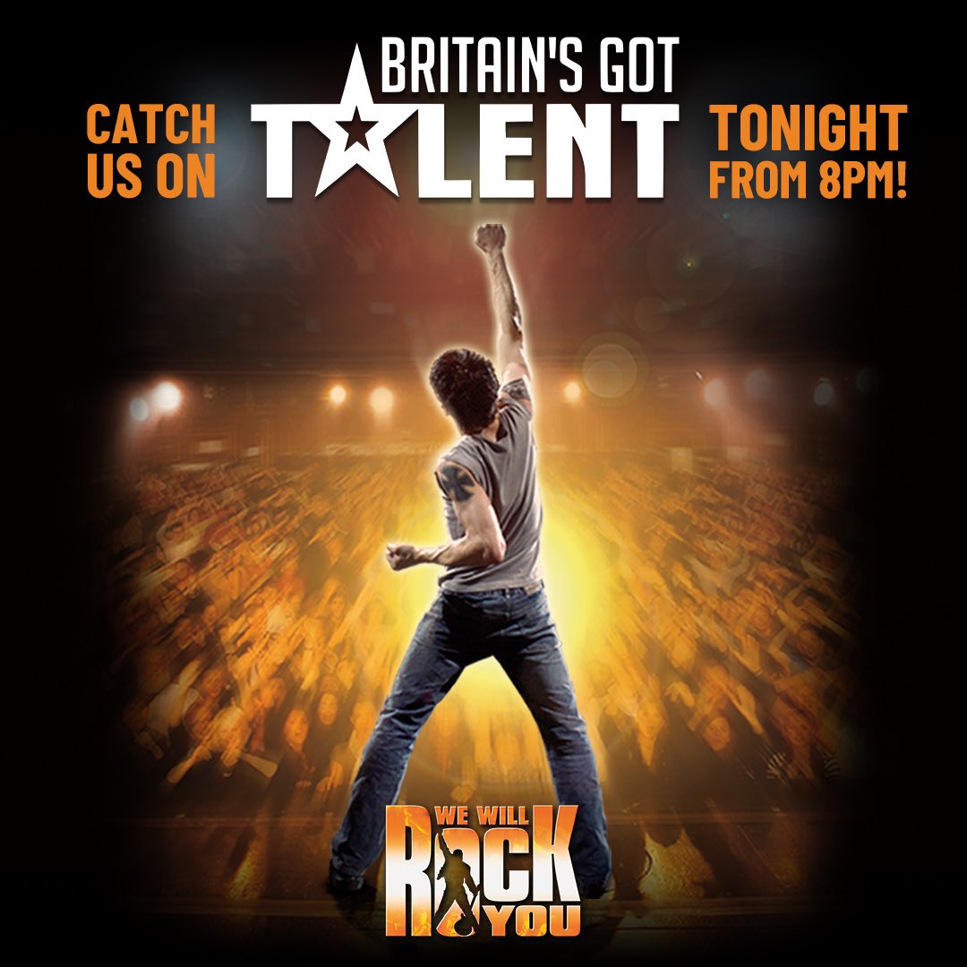 We are THRILLED to be performing on <a href="/BGT/">BGT</a> tonight ahead of our EPIC opening night this Friday! Tune in to <a href="/ITV/">ITV</a> from 8pm to rock with the cast of #WWRYMusical 🎸🇬🇧