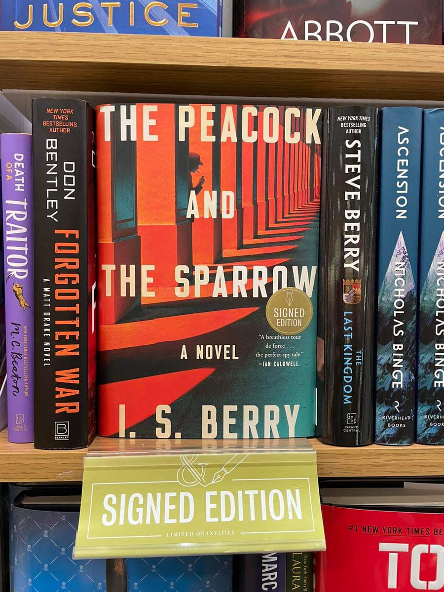 We love spy novels! So thrilled that @isberryauthor stopped in to sign copies of “The Peacock and the Sparrow” this weekend - hurry in to claim your autographed copy 

#barnesandnoble #bnvalleyforge #booksmakegreatgifts