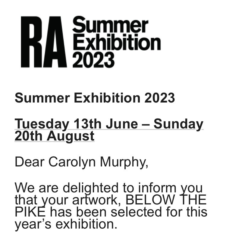 I’m so excited that my collagraph ‘Below the Pike’ is going to be in the RA <a href="/royalacademy/">Royal Academy</a> #summerexhibition