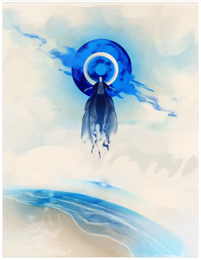 I was actually so torn apart if I wanted it to be black&amp;red or white&amp;blue. I honestly now thinking that blue would've been more interesting... 🥲
#sleeptoken #vessel #tmbte