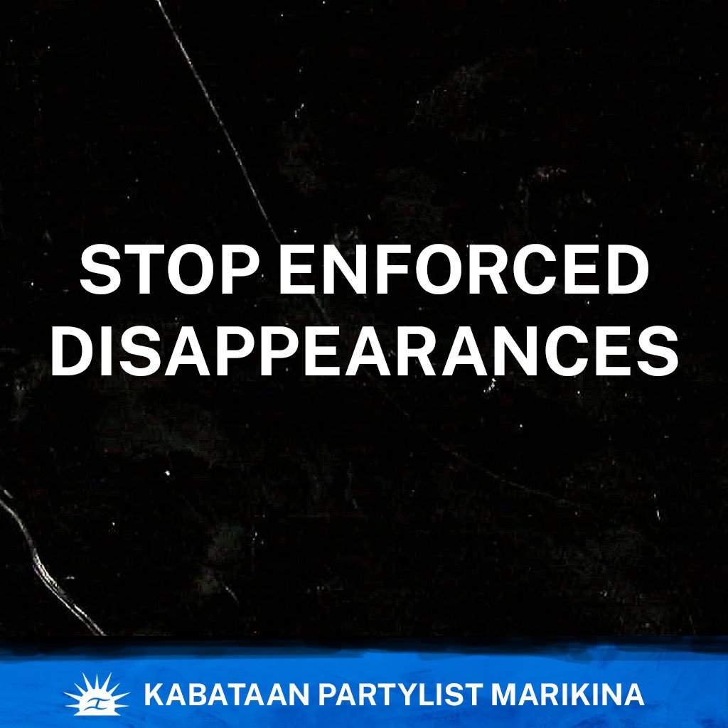 I, emman, from @KPLMarikina,  condemn the spate of disappearances perpetrated by state agents. I join the call to surface the disappeared and to end enforced disappearances!

#SurfaceCedrickAndPat #SurfaceDexterAndBazoo #StopEnforcedDisappearances #SurfaceAllDesaparecidos