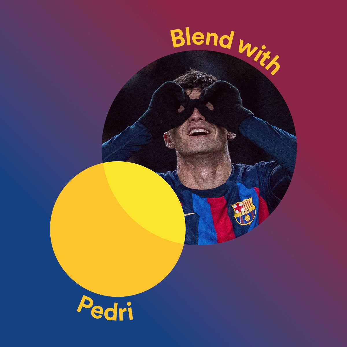 Pedri's tweet photo. Me encantó crear mi Matchday Playlist con @SpotifySpain para los fans. ⚽️ Ahora Culers podéis ver si tenemos el mismo gusto musical.  Haz Blend conmigo aquí 👉 https://t.co/np6mt7MUte

I loved putting together my Matchday playlist with @SpotifySpain for fans. ⚽️ Now Culers can see how close our taste match is! Blend with me here  👉 https://t.co/np6mt7MUte