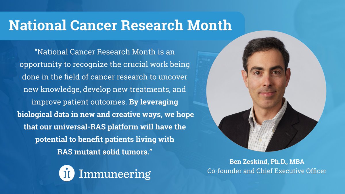 Behind every breakthrough in cancer treatment lies the tireless efforts of cancer researchers. Thank you to our colleagues who are working toward our goal to provide newer & better treatment options for patients with tumors driven by RAS mutations. #NationalCancerResearchMonth