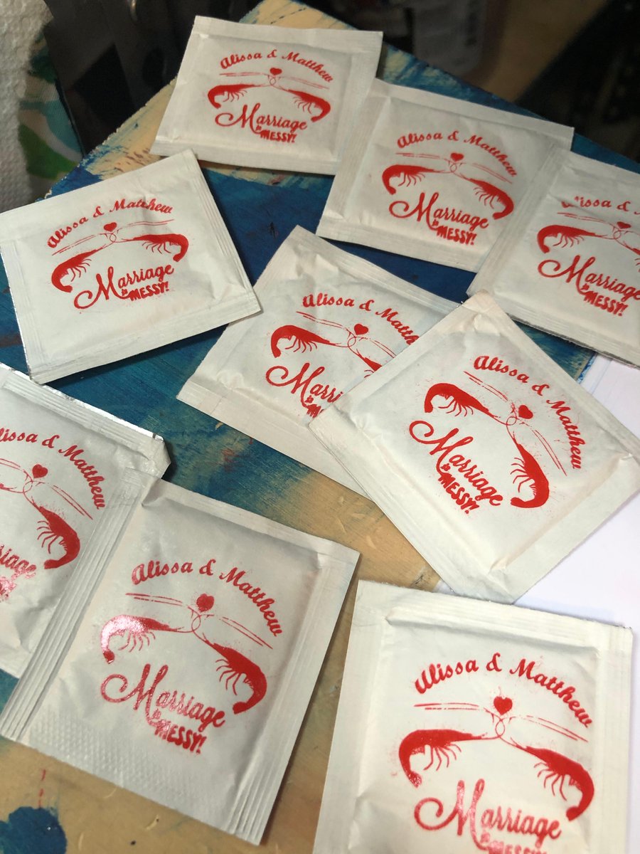 Serving Messy Food? You need wipes! Custom printed wipes or over 50 stock imprints for your I DO BBQ! #wipes #marriageismessy #partybibs #wetwipes #keepitclean #wipeyourhands shop at weddingwipes.com