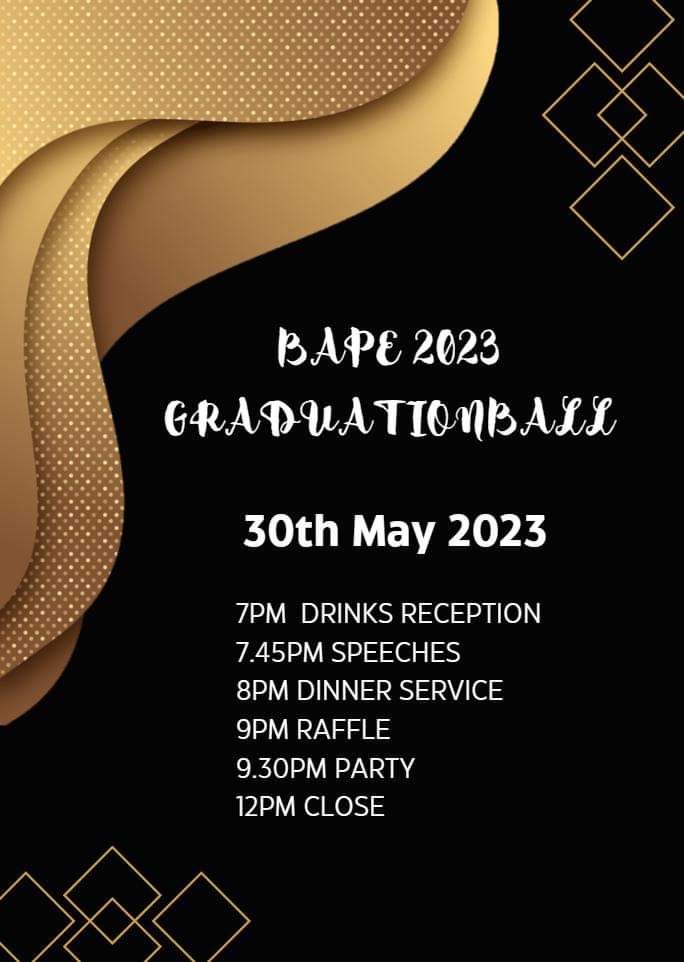 Running order for the BAPE Graduation Ball 2023 🥳🥳 <a href="/StrathEDU/">Strathclyde Institute of Education</a>

Lots of celebrating tonight 🥂