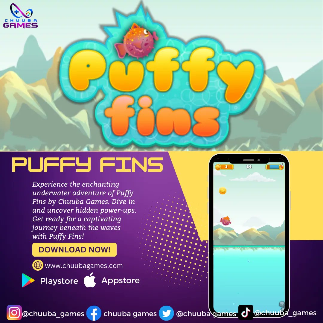 chuuba_games's tweet image. Experience the enchanting underwater adventure of Puffy Fins by Chuuba Games. Dive in and uncover hidden power-ups. Get ready for a captivating journey beneath the waves with Puffy Fins!

#MobileGaming #AddictiveFun #ChuubaGames #DownloadNow #fyp #fypシ #foryou #foryoupage