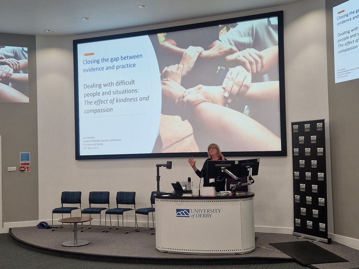 Midwifery Rocks (@uodmidwiferysoc) on Twitter photo So pleased to welcome Professor Soo Downe as our next speaker. Soo will be speaking about dealing with difficult conversations & the power of compassion. <a href="/UOD_SONM/">School of Nursing and Midwifery @Derbyuni</a> So pleased to welcome Professor Soo Downe as our next speaker. Soo will be speaking about dealing with difficult conversations & the power of compassion. <a href="/UOD_SONM/">School of Nursing and Midwifery @Derbyuni</a>
