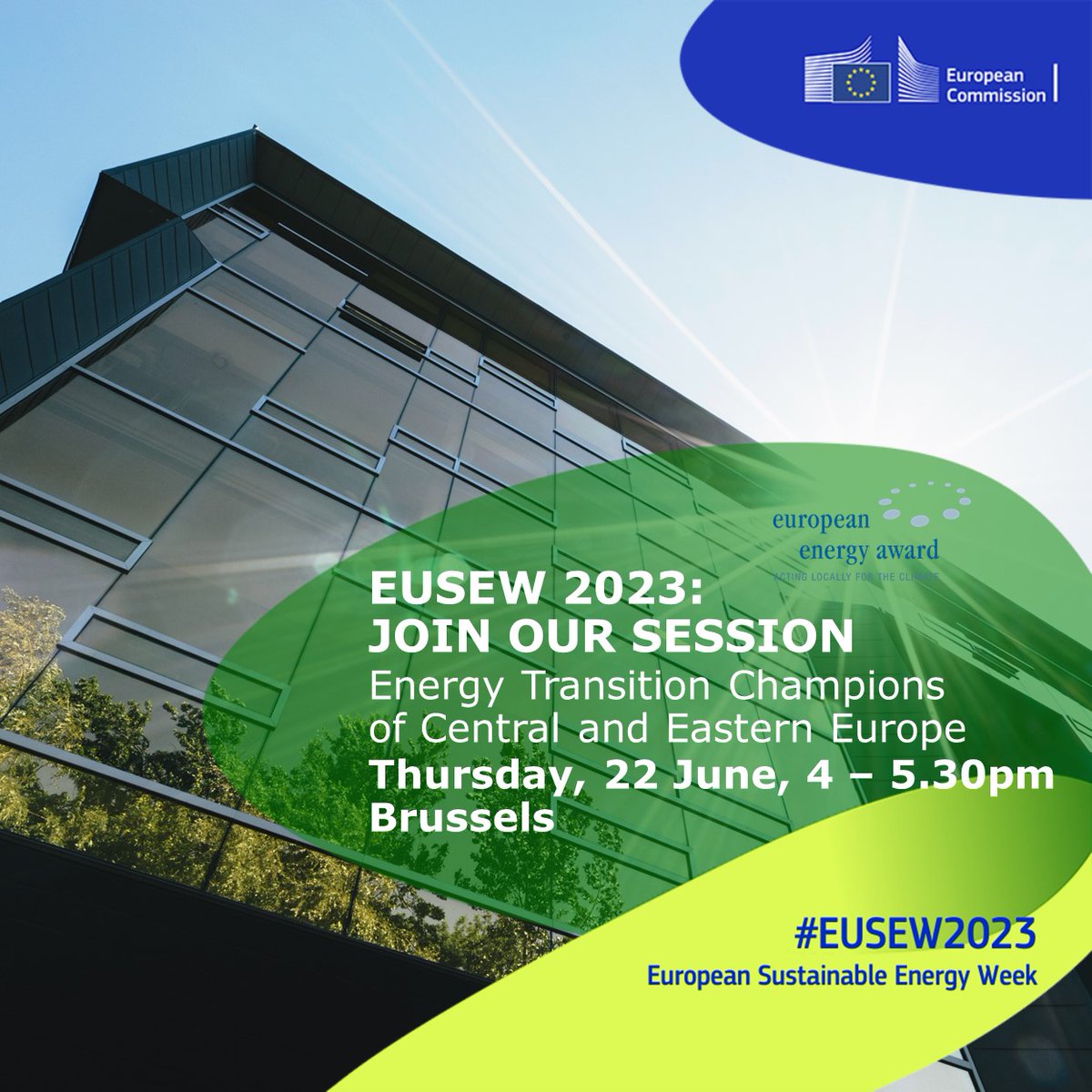 The Association European Energy Award together with the <a href="/ExciteH2020/">EXCITE Project</a> project will host a session at #eusew2023. Join us in Brussels and register here: interactive.eusew.eu/eusew-2023/ses…