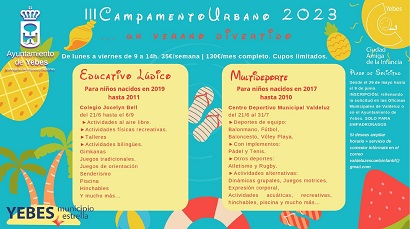 Todas las solicitudes presentadas de forma presencial y por sede electrónica para el campamento Educativo Lúdico de este verano han sido admitidas. Para el Multideporte aún quedan 150 plazas disponibles para junio y julio. Más info: acortar.link/r1hgZF